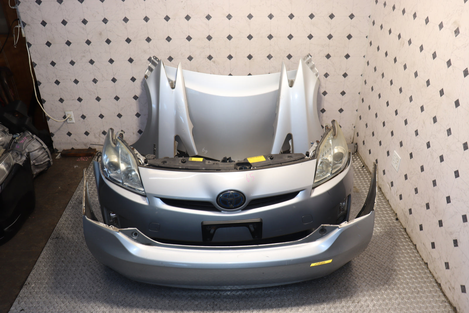 2010 2011 2012 2013 2014 2015 Toyota Prius Silver Front End Nose Cut Hood Fenders Conversion Assembly JDM OEM