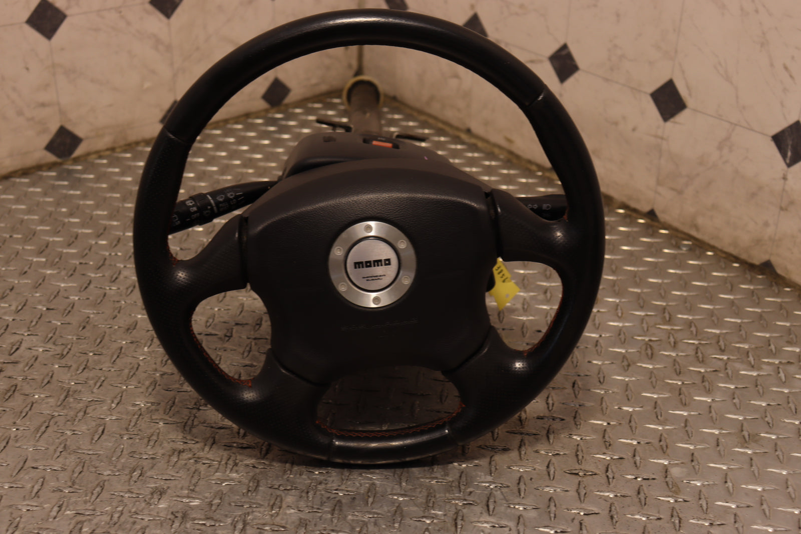 2002 2003 2004 2005 2006 2007 Subaru Impreza WRX STI GD GG Momo Leather Steering Wheel & Airbag JDM OEM