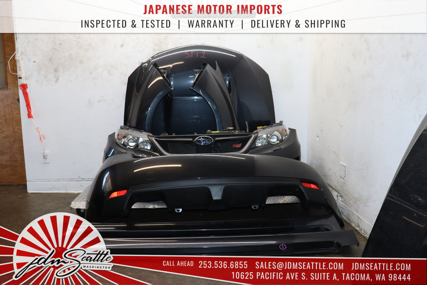 JDM SUBARU WRX STI 08-14 V10 FRONT END CONVERSION NOSE CUT AND SET