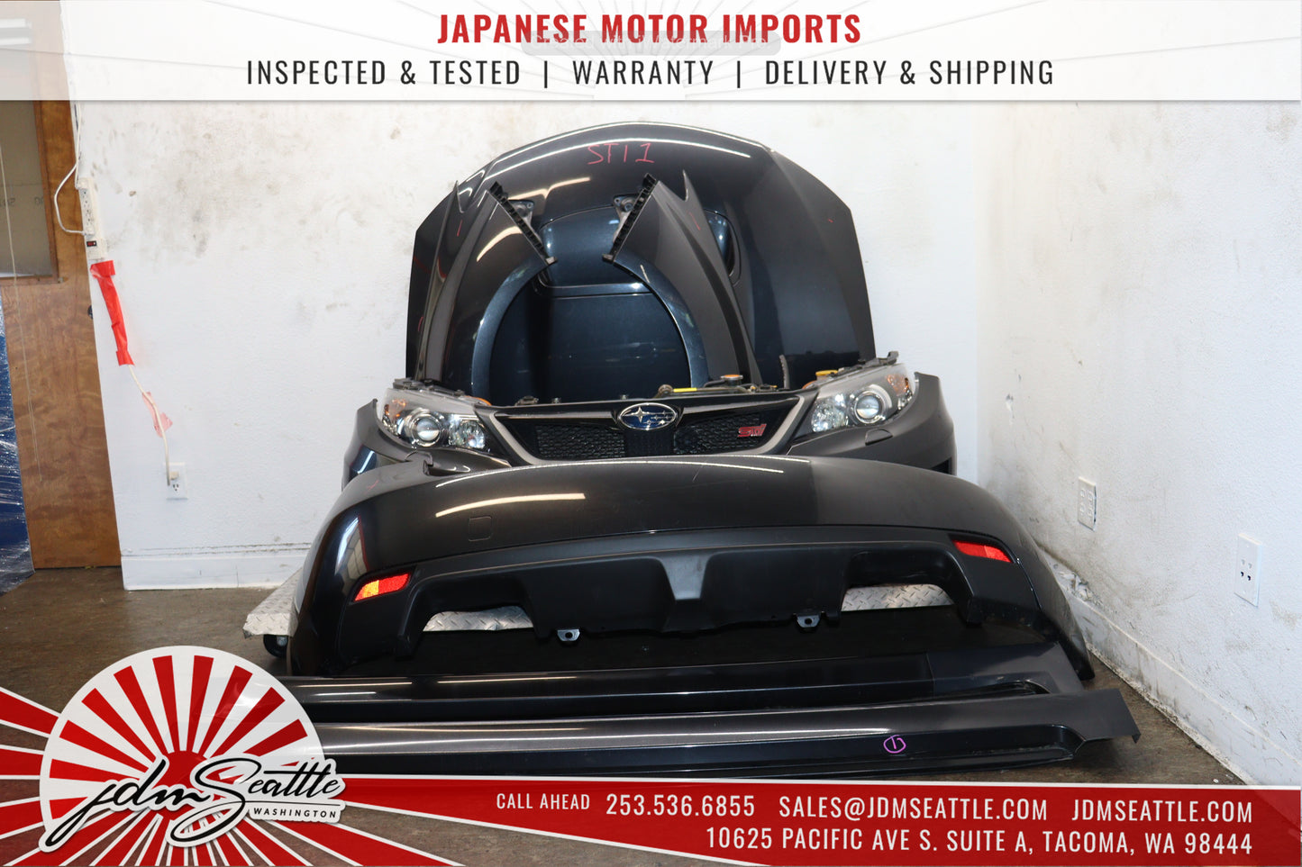 JDM SUBARU WRX STI 08-14 V10 FRONT END CONVERSION NOSE CUT AND SET