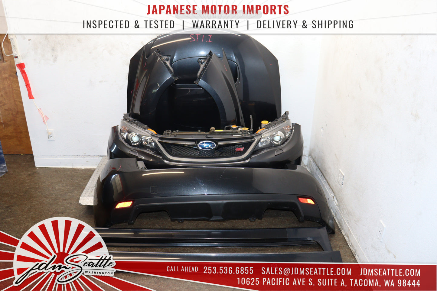 JDM SUBARU WRX STI 08-14 V10 FRONT END CONVERSION NOSE CUT AND SET