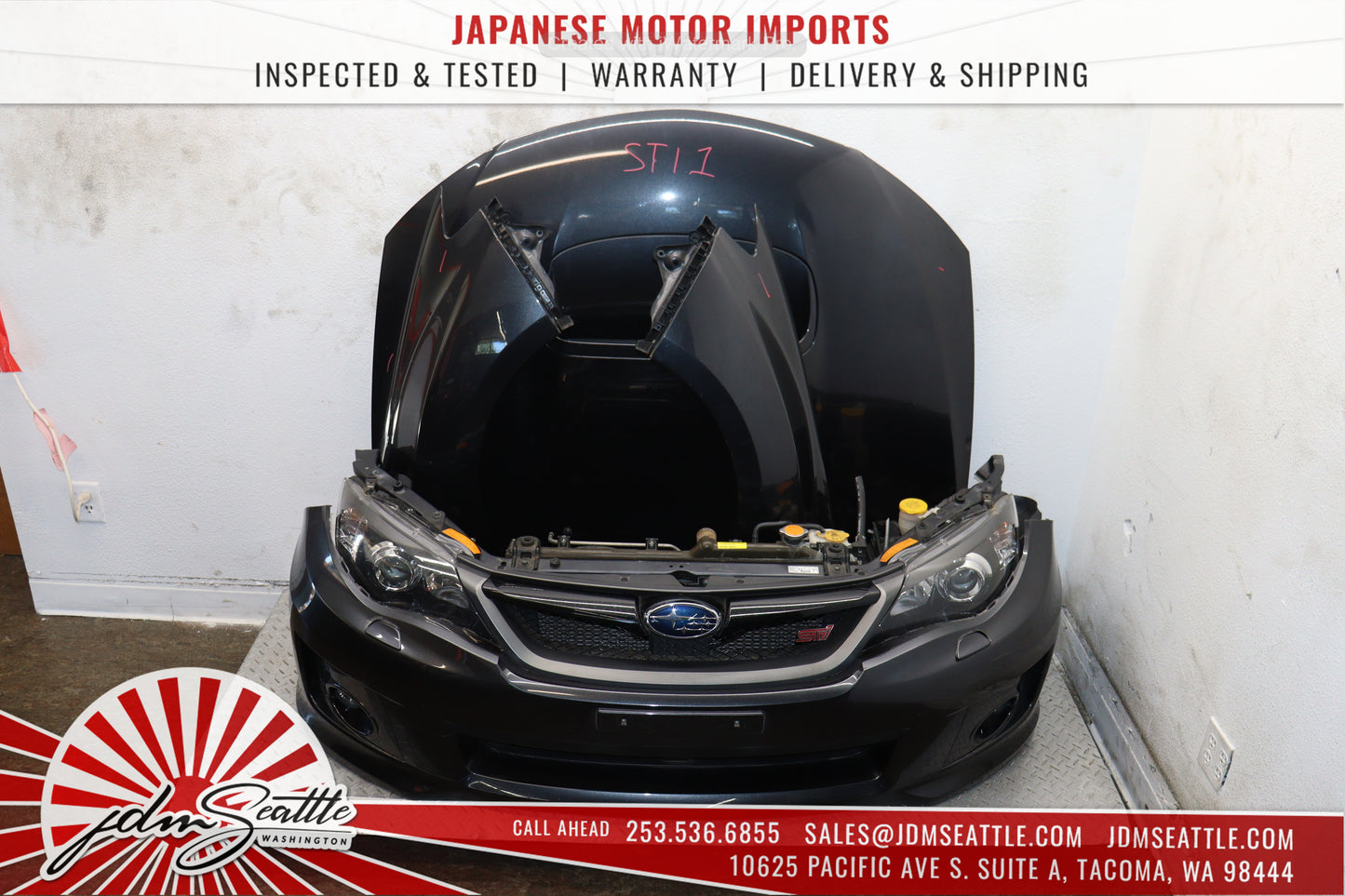 JDM SUBARU WRX STI 08-14 V10 FRONT END CONVERSION NOSE CUT AND SET
