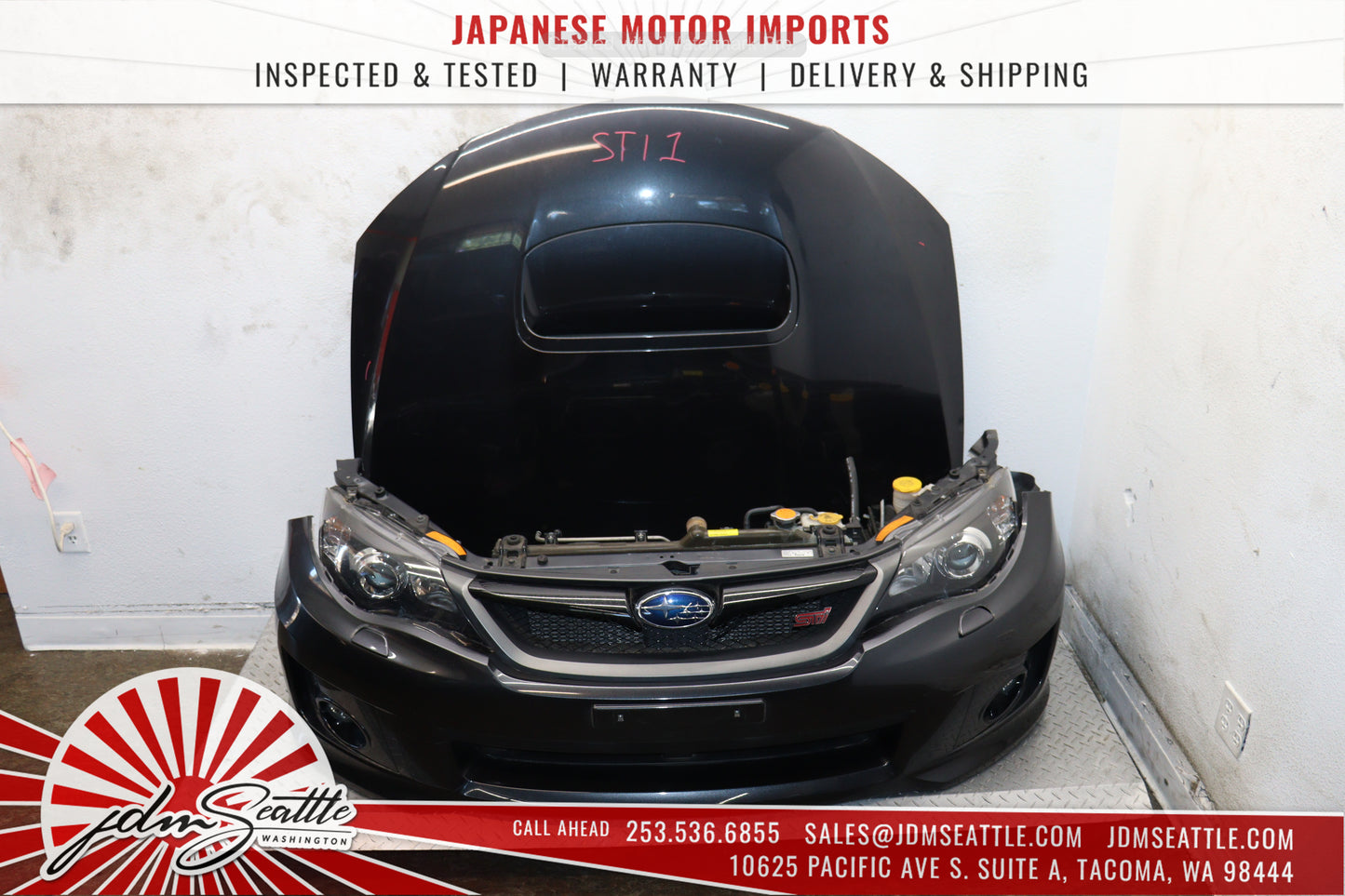 JDM SUBARU WRX STI 08-14 V10 FRONT END CONVERSION NOSE CUT AND SET