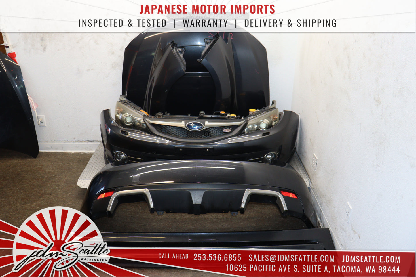 JDM SUBARU WRX STI 08-14 V10 FRONT END CONVERSION NOSE CUT AND SET