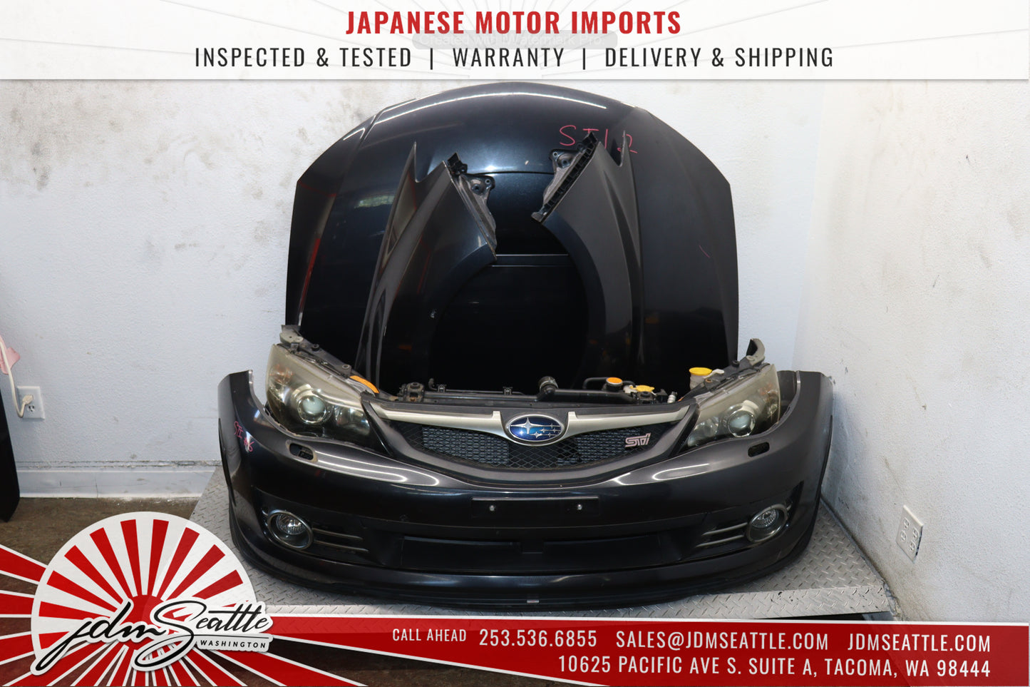 JDM SUBARU WRX STI 08-14 V10 FRONT END CONVERSION NOSE CUT AND SET