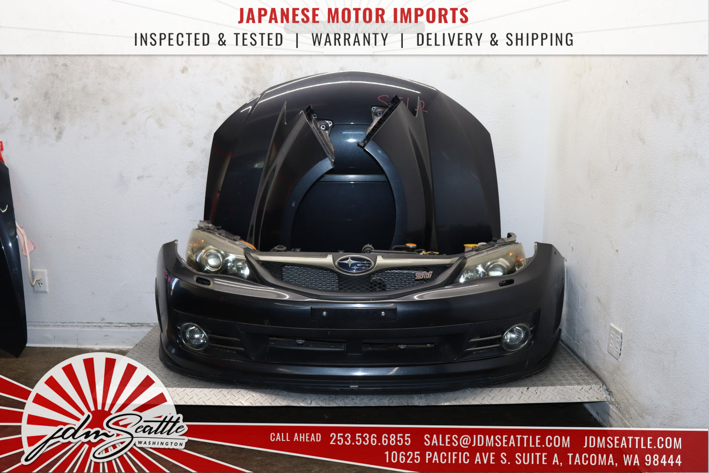 JDM SUBARU WRX STI 08-14 V10 FRONT END CONVERSION NOSE CUT AND SET