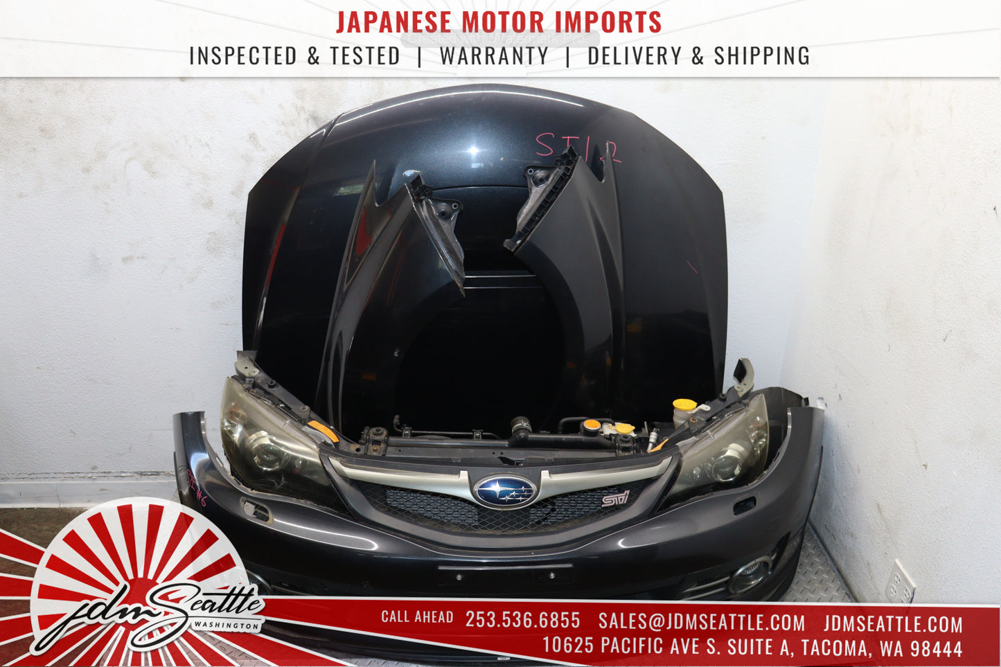 JDM SUBARU WRX STI 08-14 V10 FRONT END CONVERSION NOSE CUT AND SET