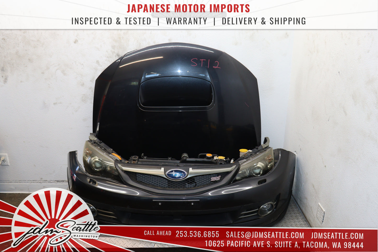 JDM SUBARU WRX STI 08-14 V10 FRONT END CONVERSION NOSE CUT AND SET