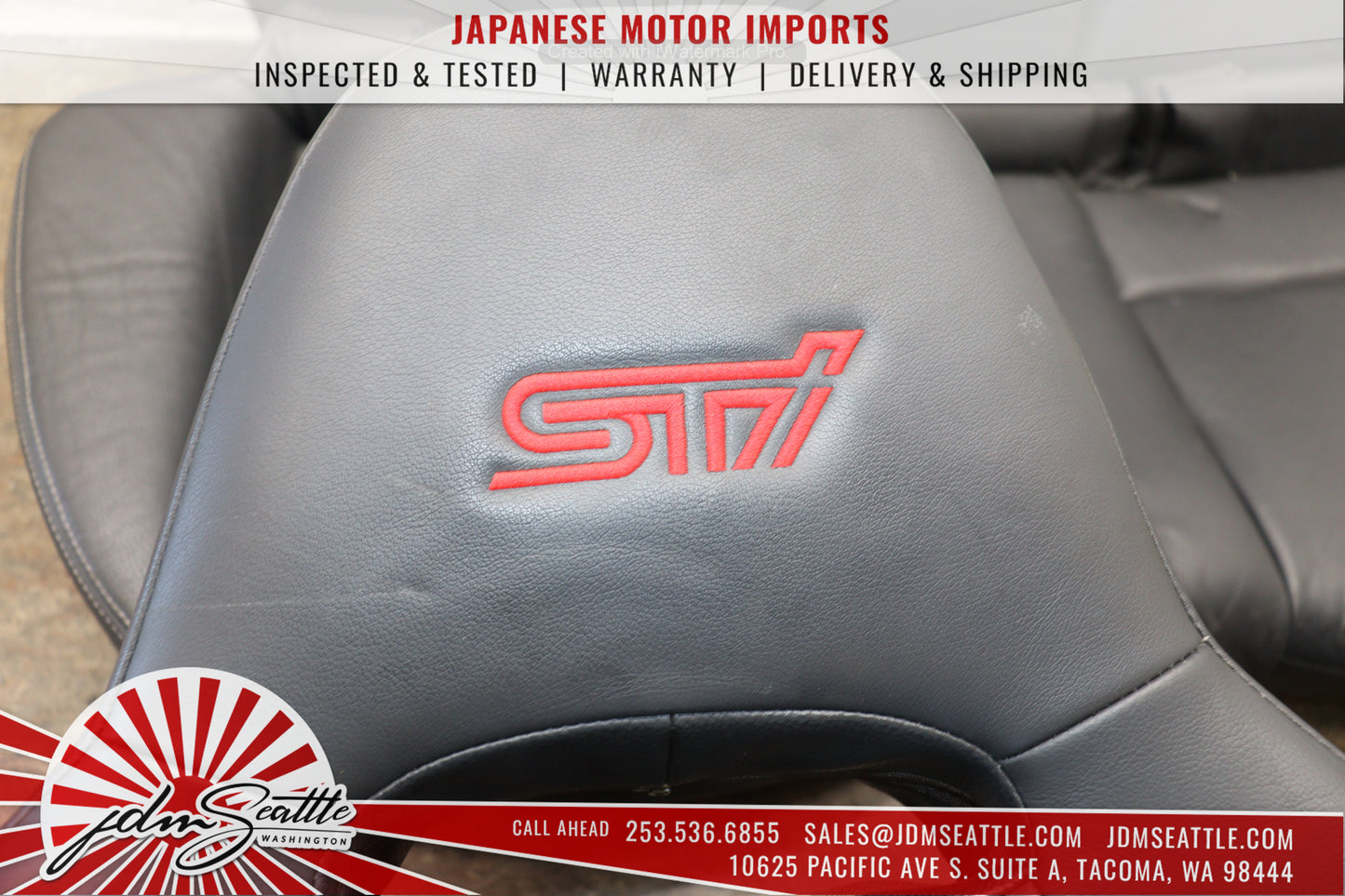JDM 08-14 SUBARU WRX STI SEATS OEM PREMIUM LEATHER V10 STI SEDAN FRONT & REAR SETS
