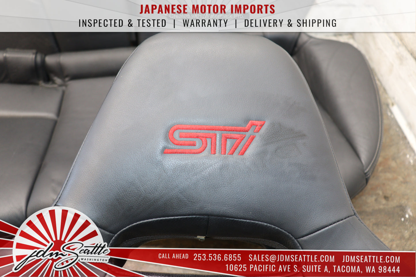JDM 08-14 SUBARU WRX STI SEATS OEM PREMIUM LEATHER V10 STI SEDAN FRONT & REAR SETS