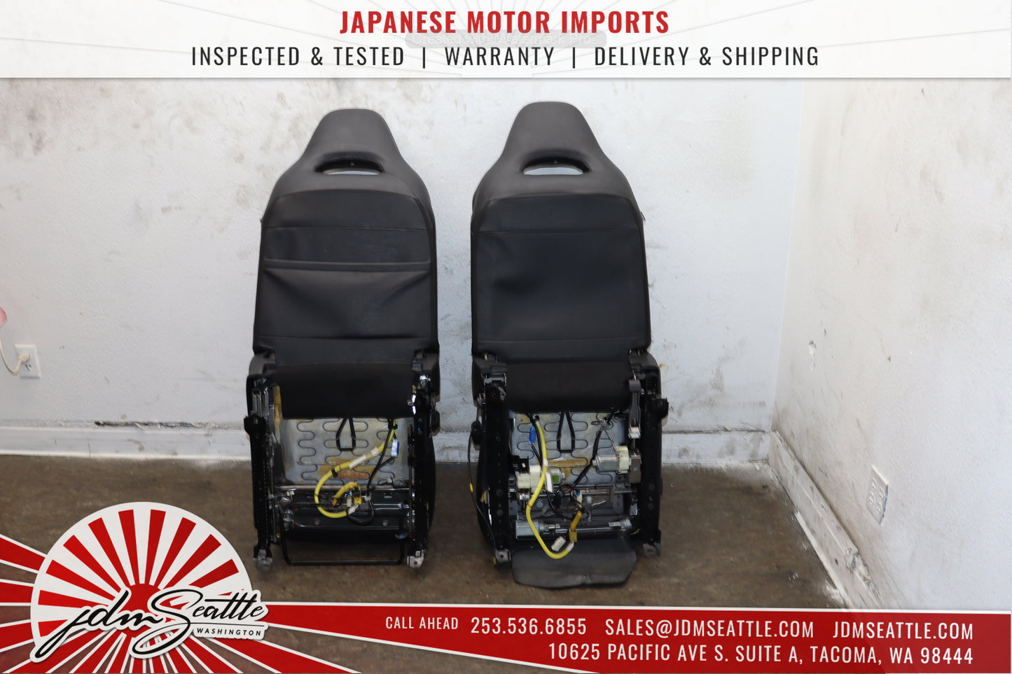 JDM 08-14 SUBARU WRX STI SEATS OEM PREMIUM LEATHER V10 STI SEDAN FRONT & REAR SETS