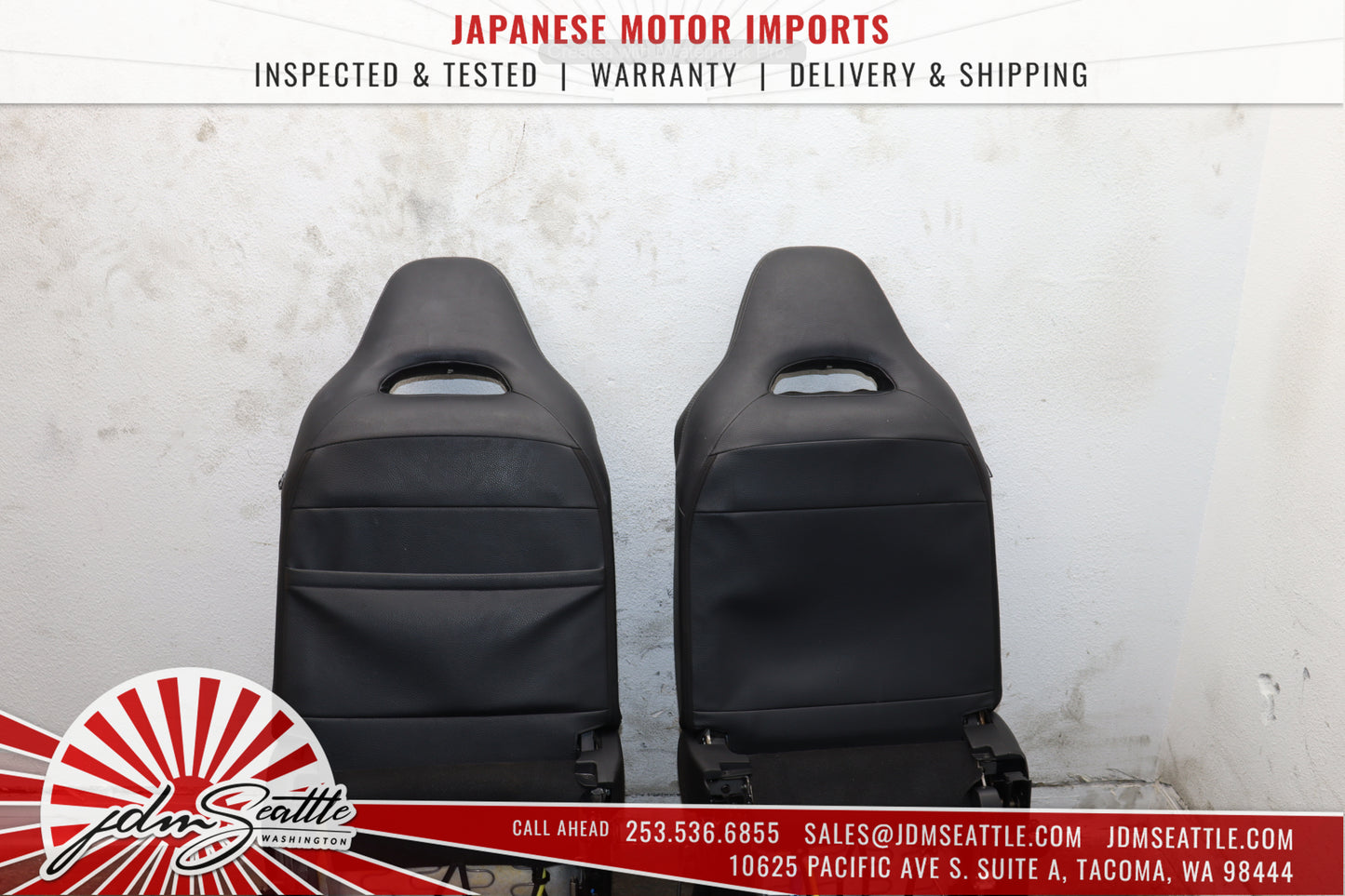 JDM 08-14 SUBARU WRX STI SEATS OEM PREMIUM LEATHER V10 STI SEDAN FRONT & REAR SETS