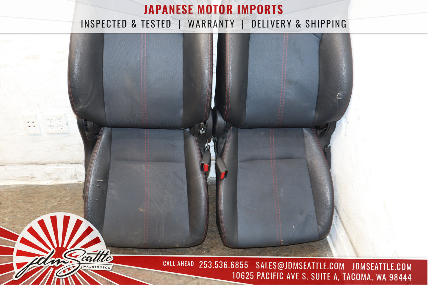JDM 08-14 SUBARU WRX STI SEATS OEM VERSION 10 STI SEDAN