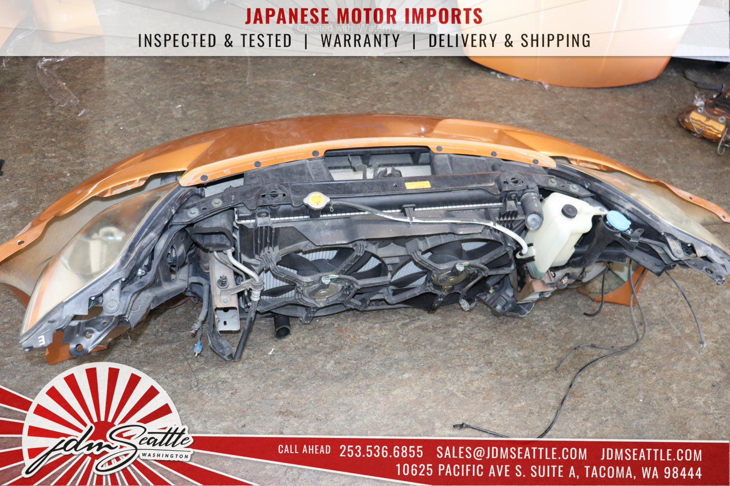 JDM 03-05 NISSAN 350Z/Z33 ORANGE COMPLETE FRONT END CONVERSION MODIFIED BODYKIT