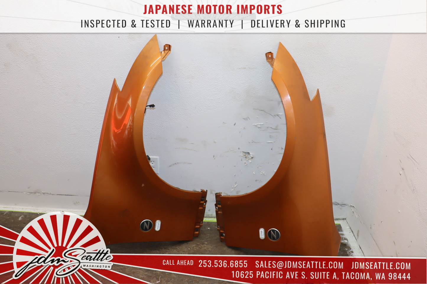 JDM 03-05 NISSAN 350Z/Z33 ORANGE COMPLETE FRONT END CONVERSION MODIFIED BODYKIT