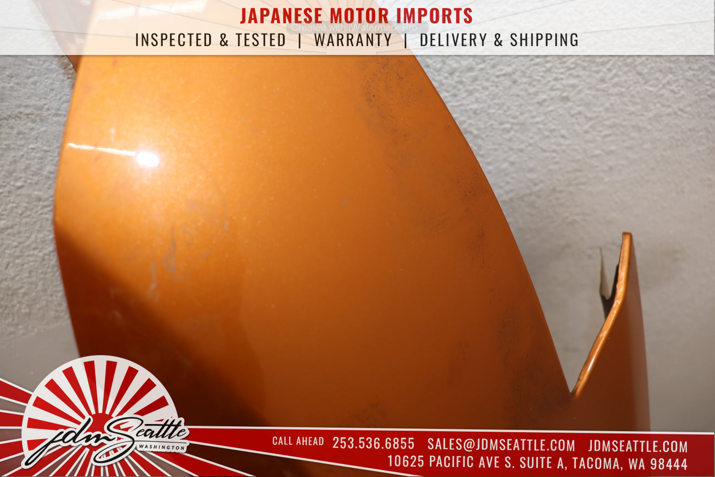 JDM 03-05 NISSAN 350Z/Z33 ORANGE COMPLETE FRONT END CONVERSION MODIFIED BODYKIT