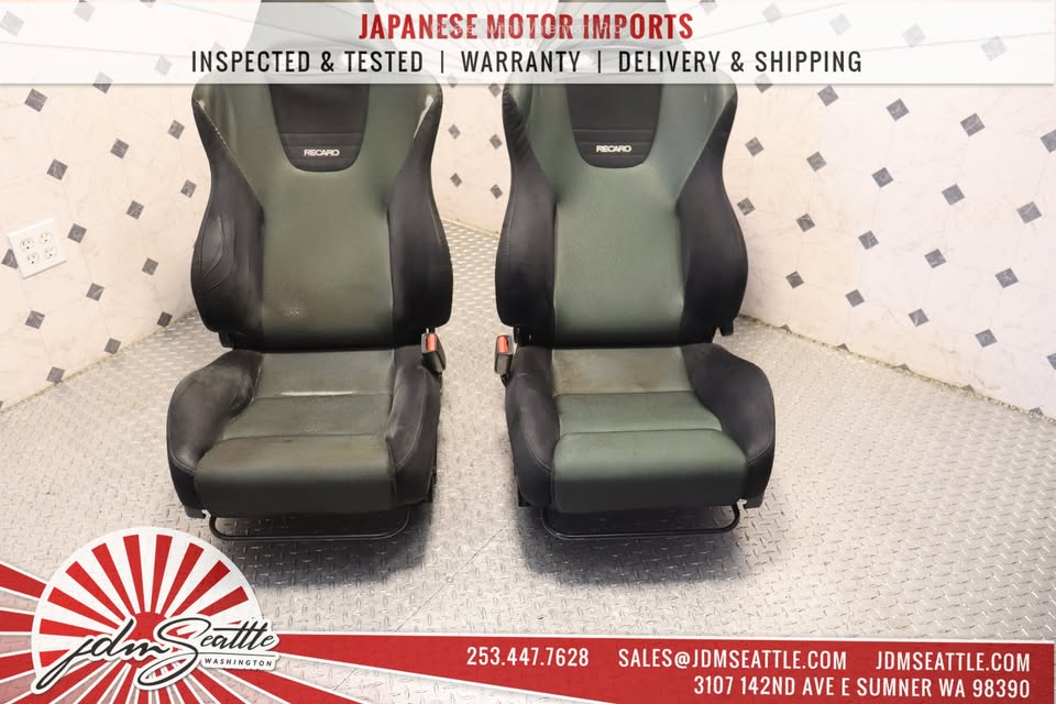 JDM Honda Accord Euro R CL7 Recaro Seats (Green, Front & Rear)
