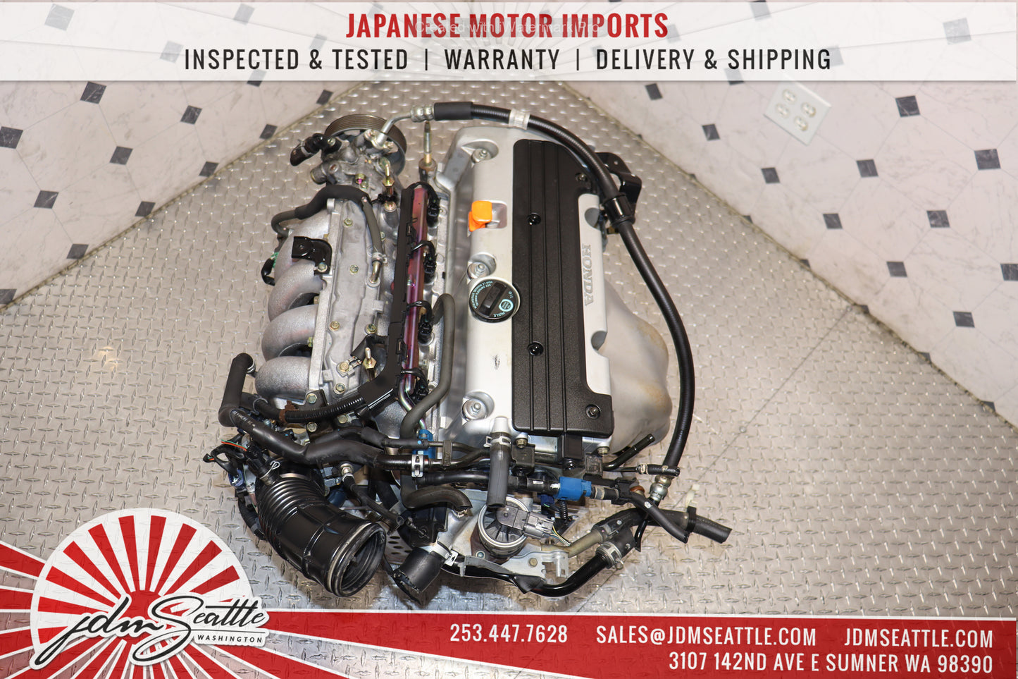 JDM K24A MOTOR 2003 - 2007 HONDA ACCORD ELEMENT 2.4L 4CYL I-VTEC ENGINE RAA