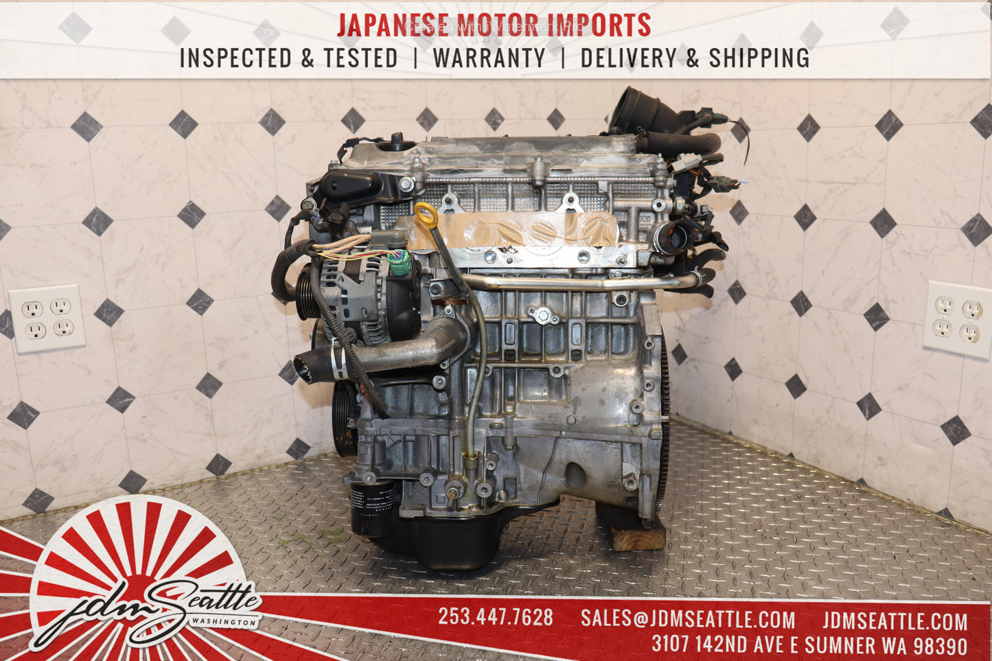 JDM 2AZ-FE 2002 - 2009 TOYOTA CAMRY 2004 - 2008 RAV4 2001 - 2006 HIGHLANDER 2.4L 4CYL ENGINE