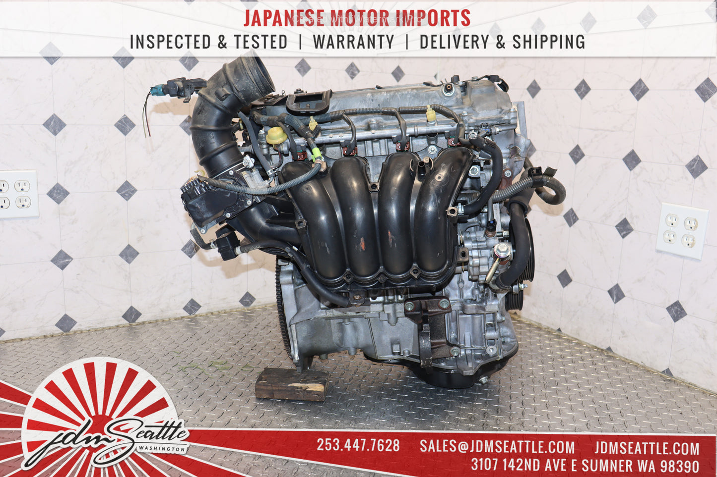 JDM 2AZ-FE 2002 - 2009 TOYOTA CAMRY 2004 - 2008 RAV4 2001 - 2006 HIGHLANDER 2.4L 4CYL ENGINE