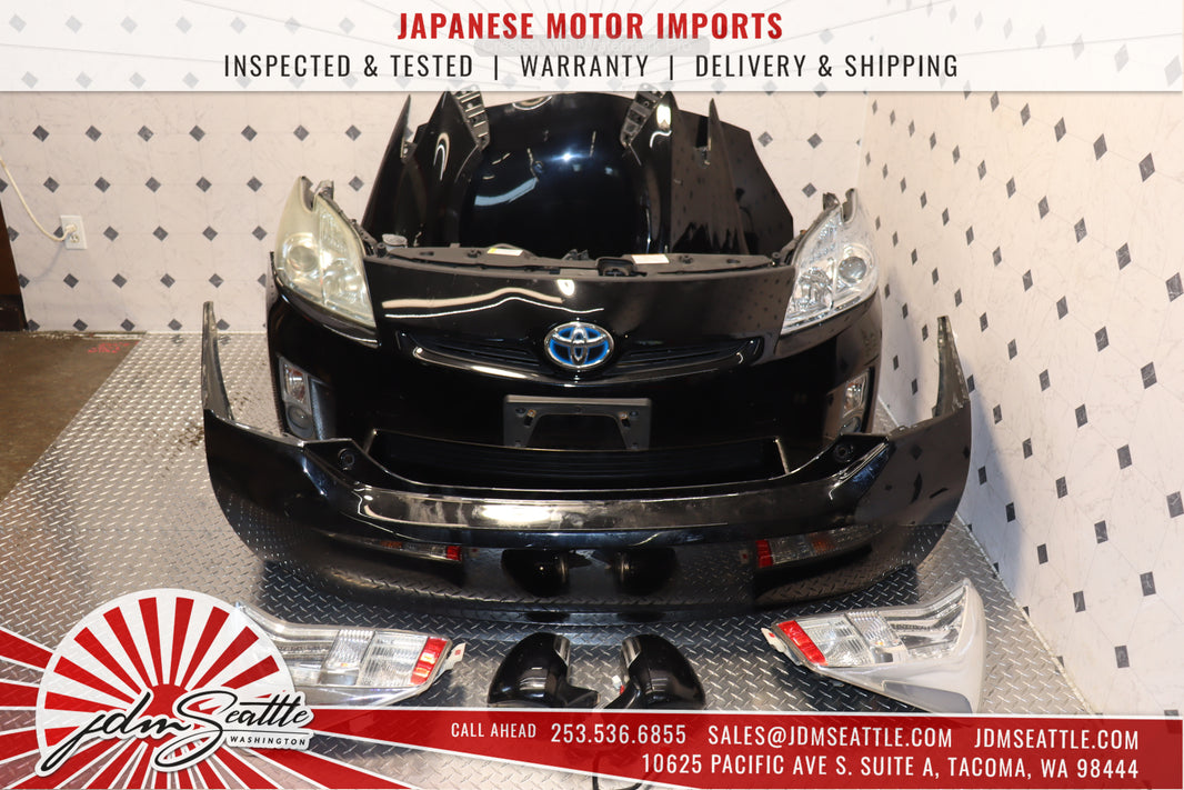 2010-2015 Toyota Prius ZVW30 JDM Hybrid Front-End Nose Cut Conversion Kit (Black)