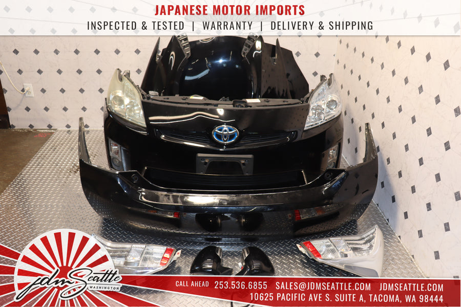 2010 2011 2012 2013 2014 2015 Toyota Prius ZVW30 Black Front End Nose Cut Conversion Kit JDM OEM