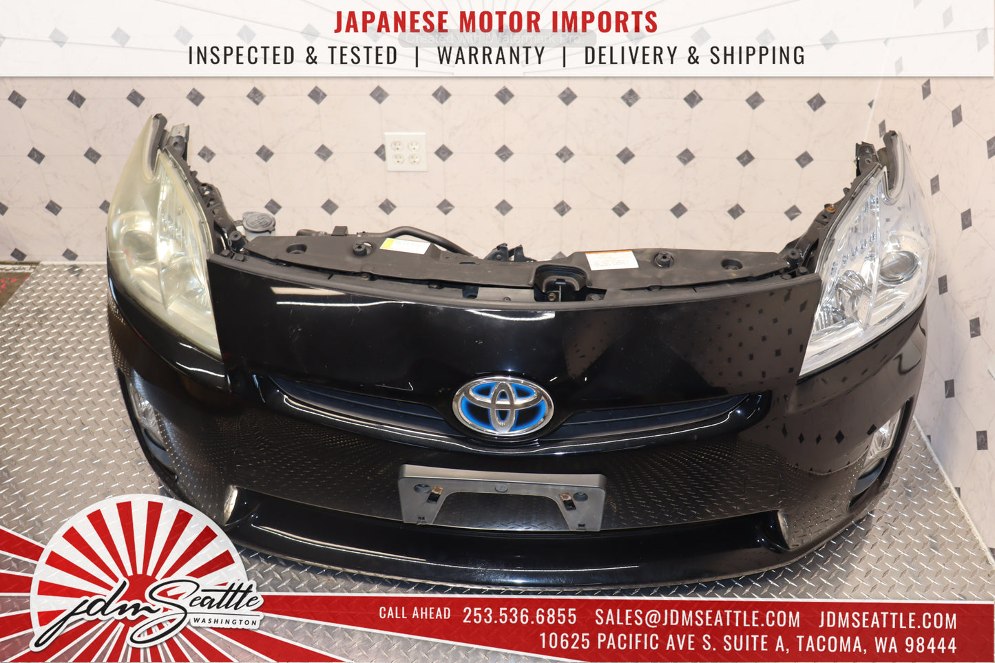 2010-2015 Toyota Prius ZVW30 JDM Hybrid Front-End Nose Cut Conversion Kit (Black)