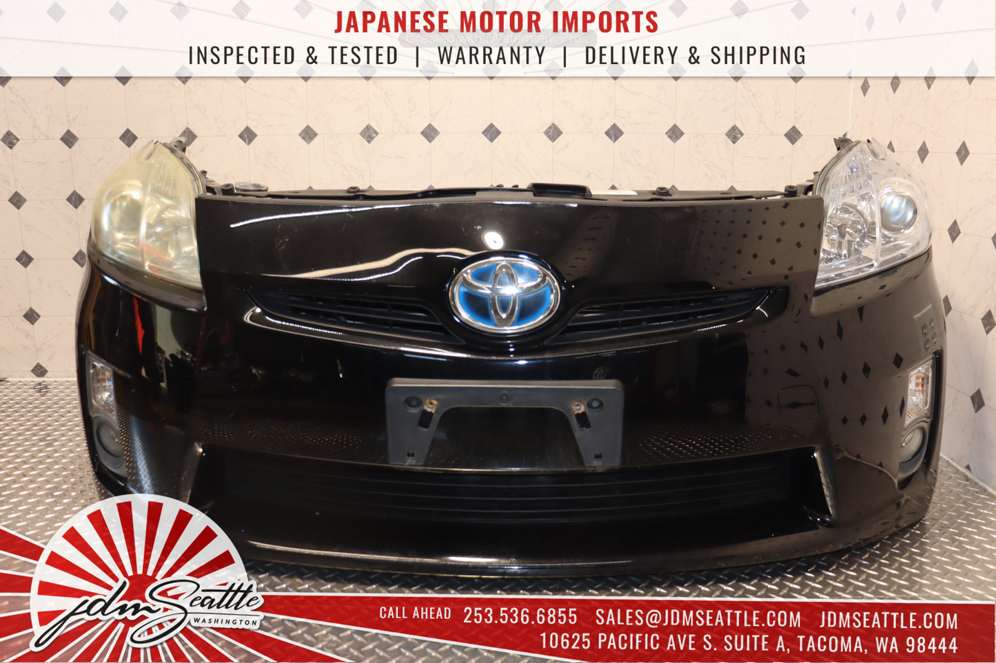 2010-2015 Toyota Prius ZVW30 JDM Hybrid Front-End Nose Cut Conversion Kit (Black)