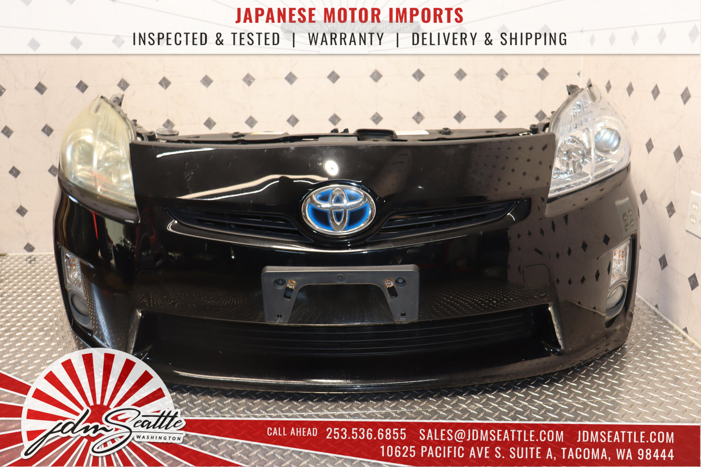 2010-2015 Toyota Prius ZVW30 JDM Hybrid Front-End Nose Cut Conversion Kit (Black)