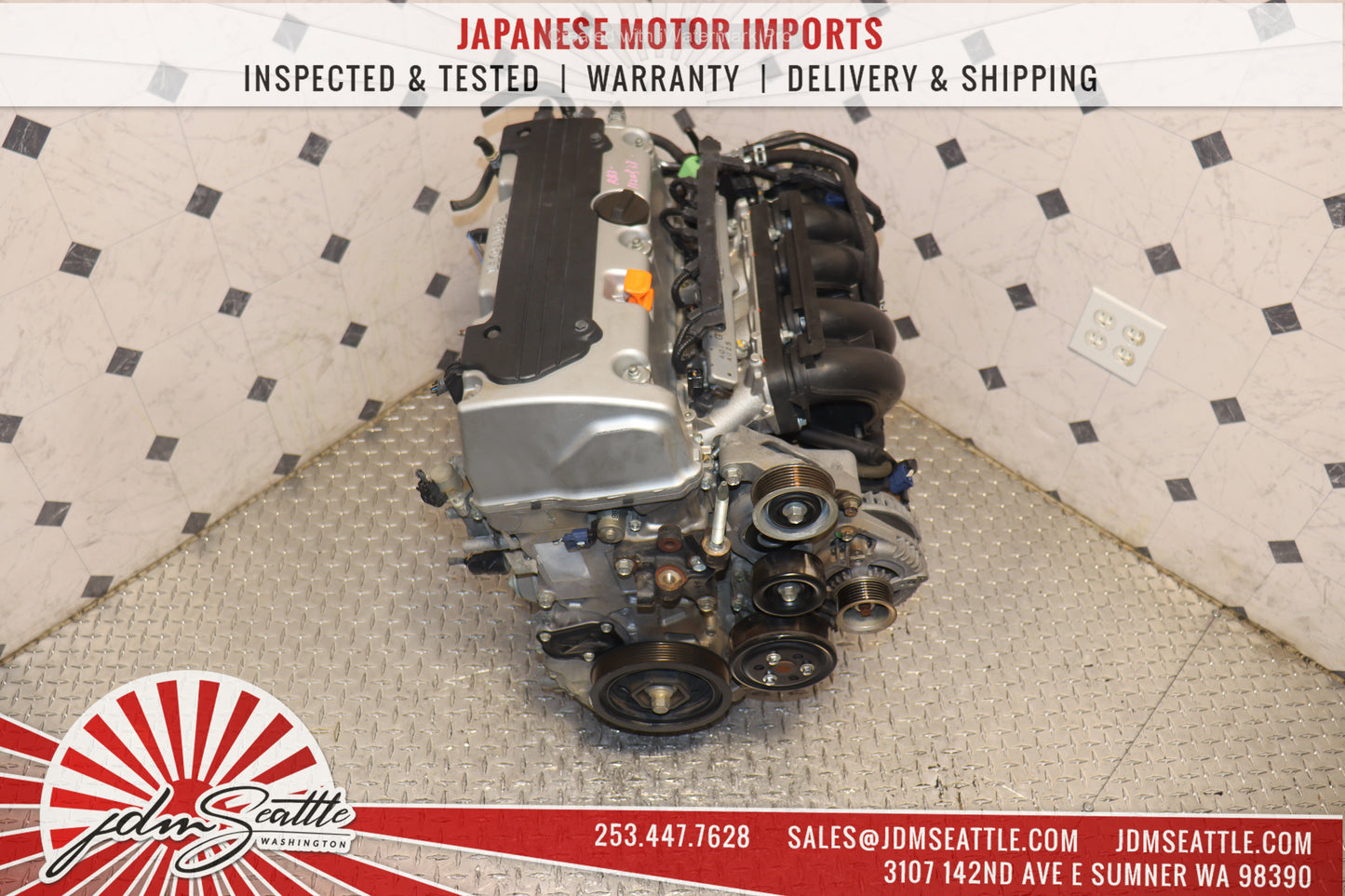 JDM K24A MOTOR 2003 - 2007 HONDA ACCORD ELEMENT 2.4L 4CYL I-VTEC ENGINE RAA