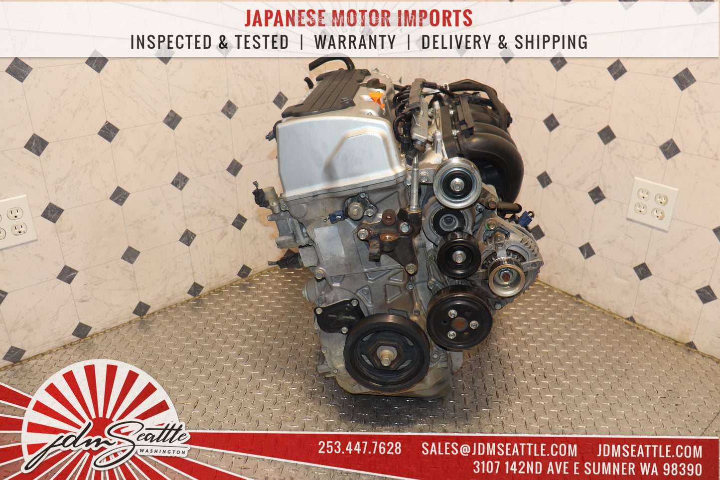 JDM K24A MOTOR 2003 - 2007 HONDA ACCORD ELEMENT 2.4L 4CYL I-VTEC ENGINE RAA