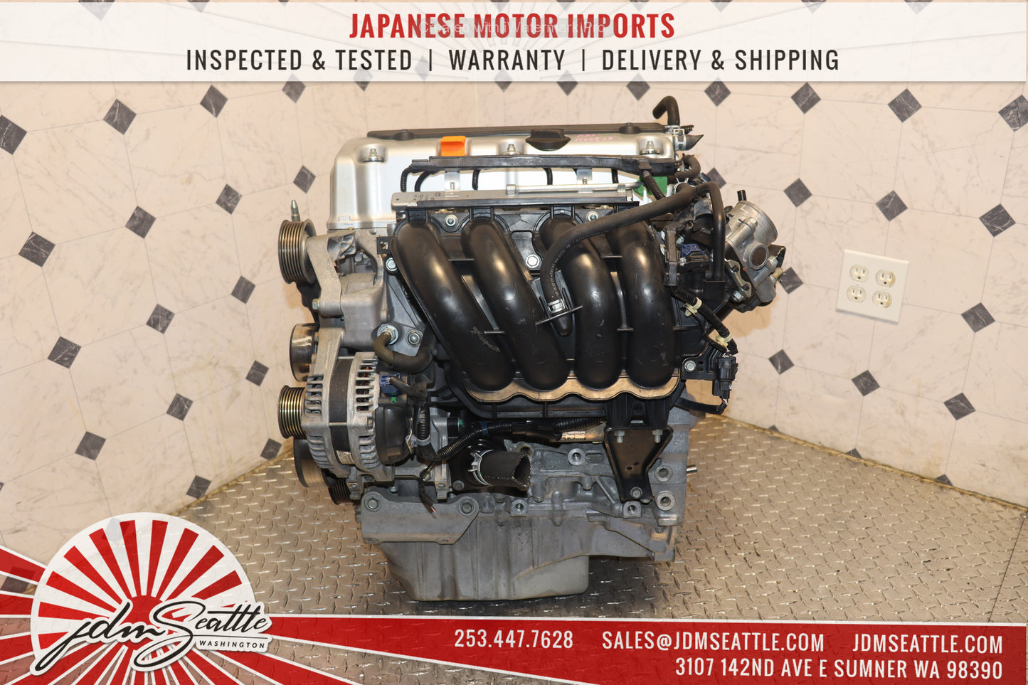 JDM K24A MOTOR 2003 - 2007 HONDA ACCORD ELEMENT 2.4L 4CYL I-VTEC ENGINE RAA