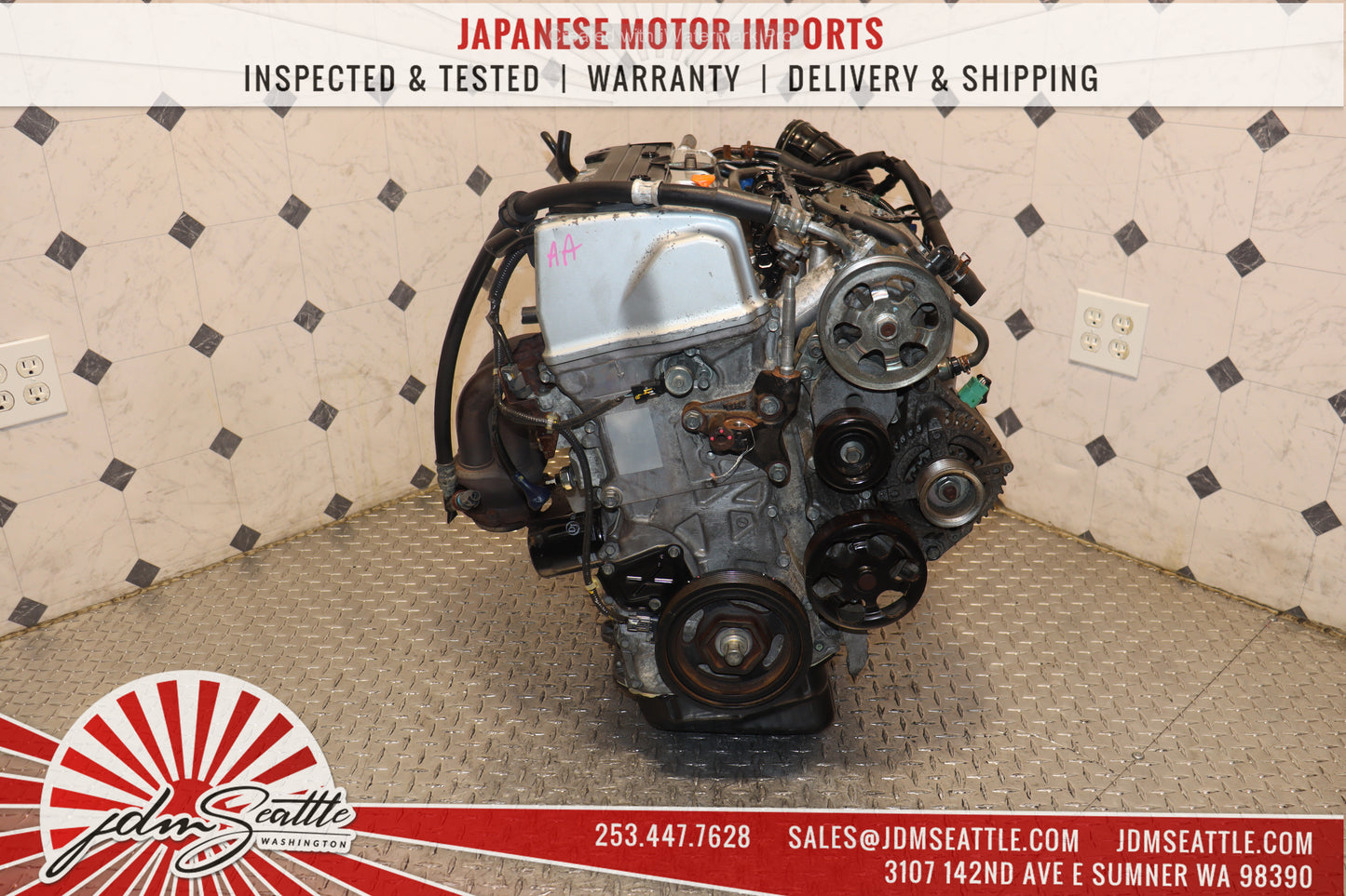 JDM K24A MOTOR 2003 - 2007 HONDA ACCORD ELEMENT 2.4L 4CYL I-VTEC ENGINE RAA