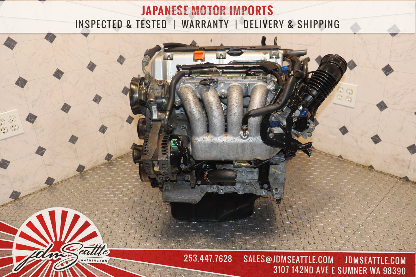 JDM K24A MOTOR 2003 - 2007 HONDA ACCORD ELEMENT 2.4L 4CYL I-VTEC ENGINE RAA