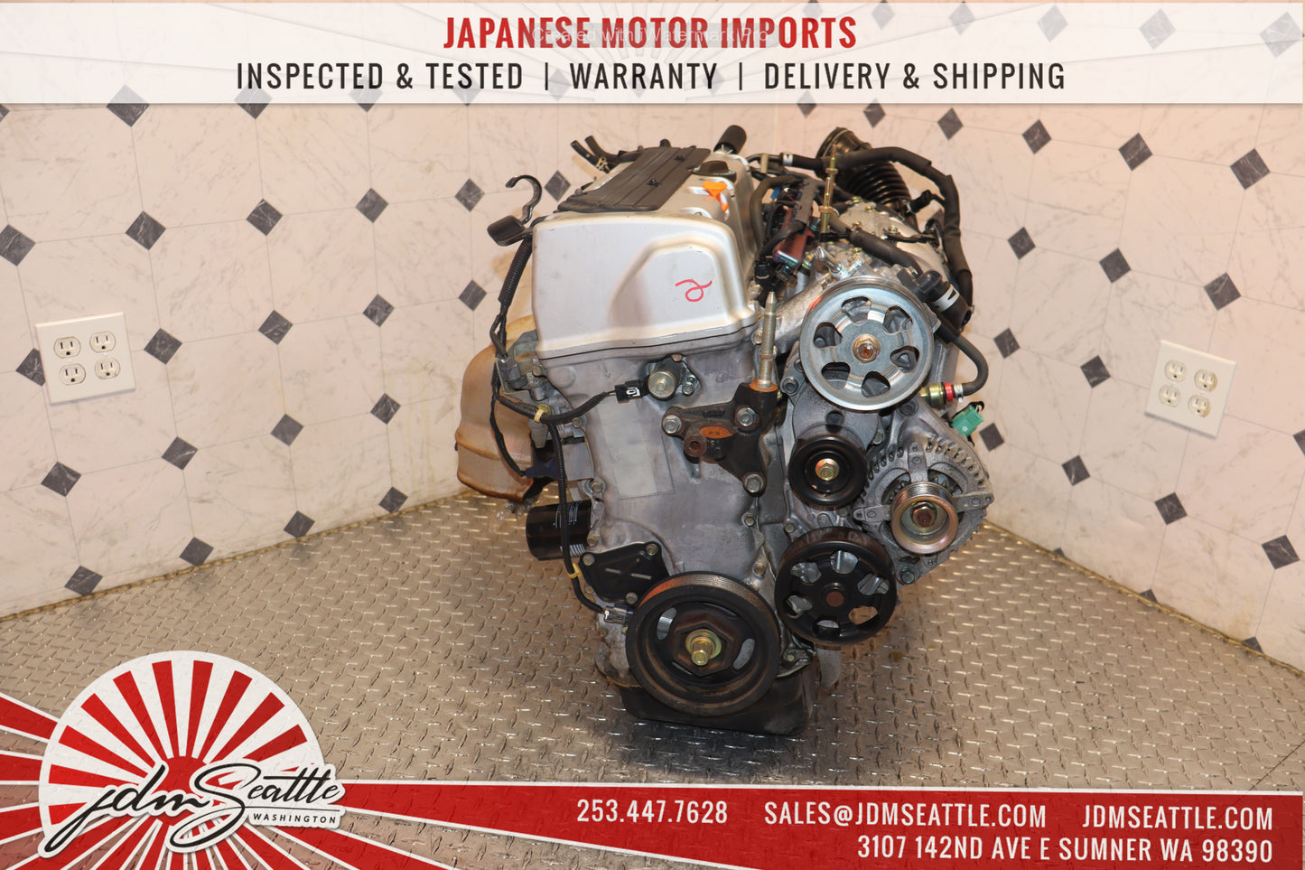 2007-2009 HONDA CR-V K24Z1 ENGINE MOTOR 2.4L DOHC iVTEC 4 CYLINDER