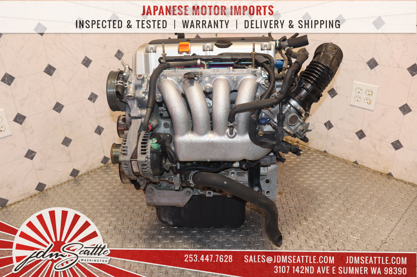 2007-2009 HONDA CR-V K24Z1 ENGINE MOTOR 2.4L DOHC iVTEC 4 CYLINDER