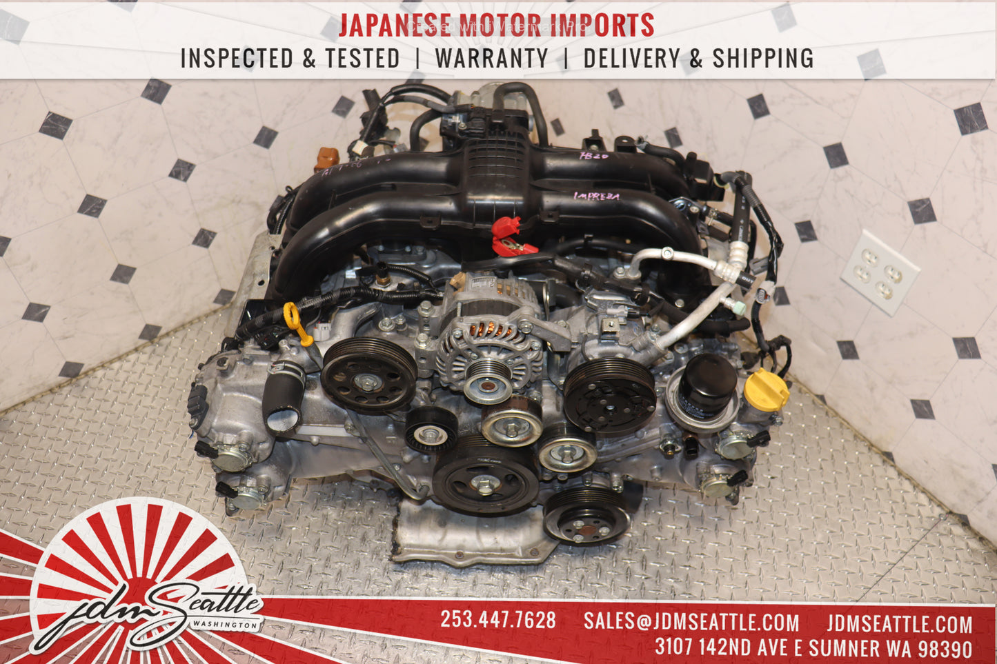 JDM FB20 AVCS ENGINE 12-15 SUBARU XV CROSSTREK 12-15 IMPREZA 2.0L DOHC MOTOR