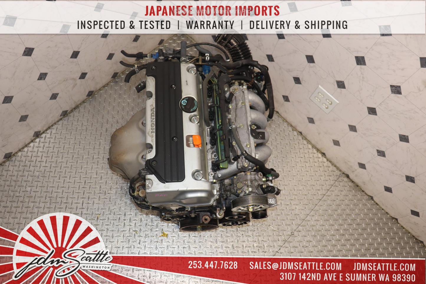 JDM K24A MOTOR 2003 - 2007 HONDA ACCORD ELEMENT 2.4L 4CYL I-VTEC ENGINE RAA