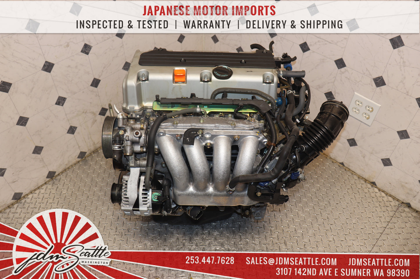 JDM K24A MOTOR 2003 - 2007 HONDA ACCORD ELEMENT 2.4L 4CYL I-VTEC ENGINE RAA