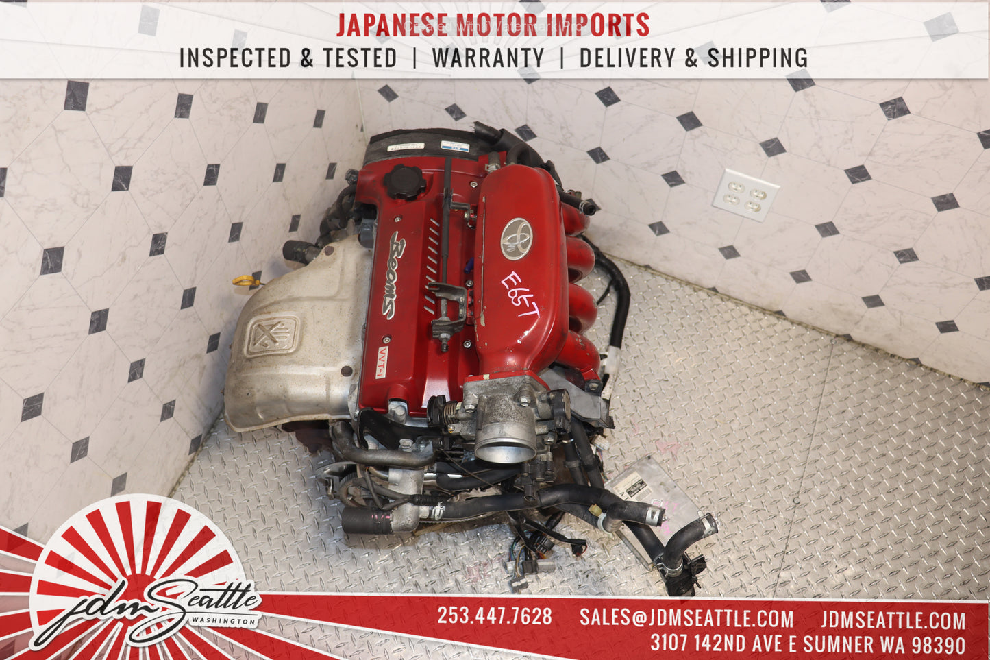 JDM 3SGE MOTOR TOYOTA CELICA SS-III ST202 BEAMS 2.0L VVTI RED TOP ENGINE