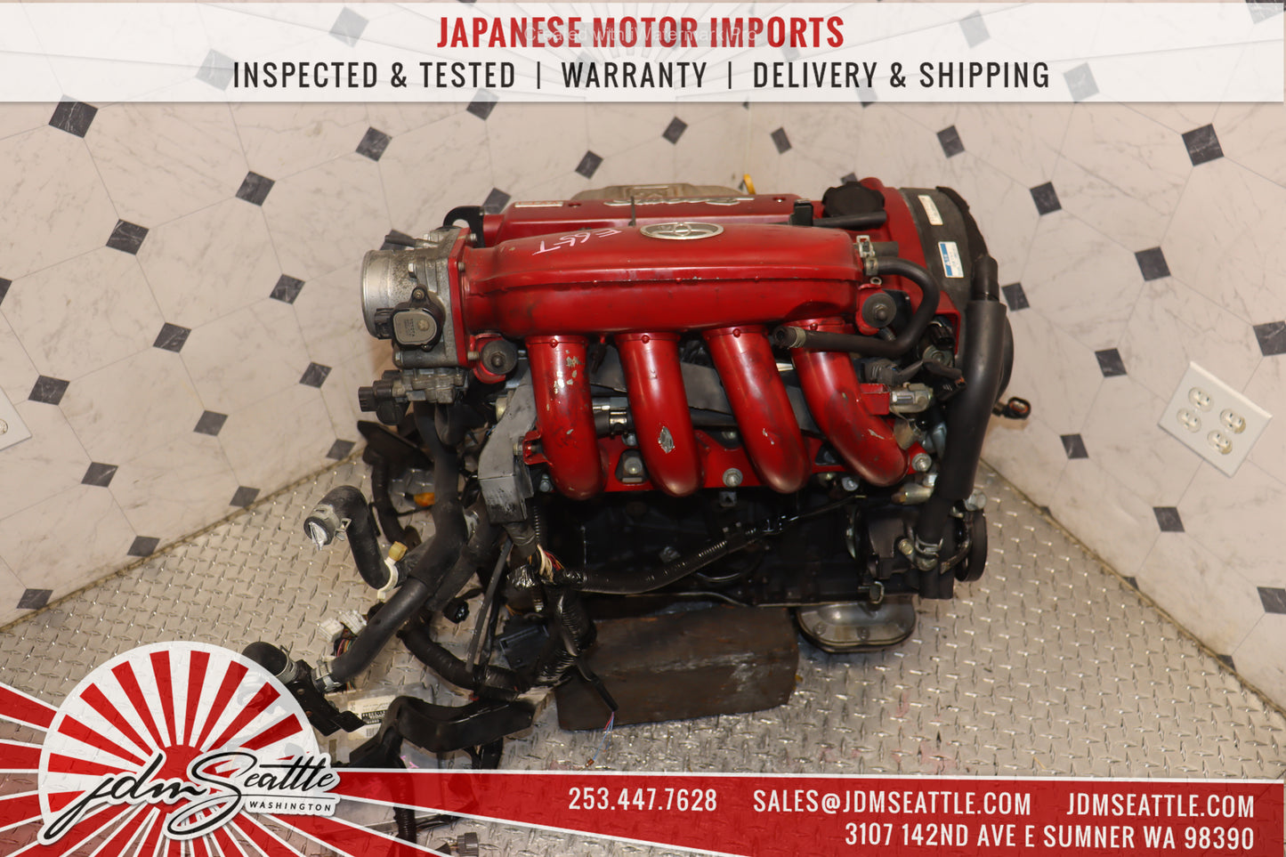 JDM 3SGE MOTOR TOYOTA CELICA SS-III ST202 BEAMS 2.0L VVTI RED TOP ENGINE