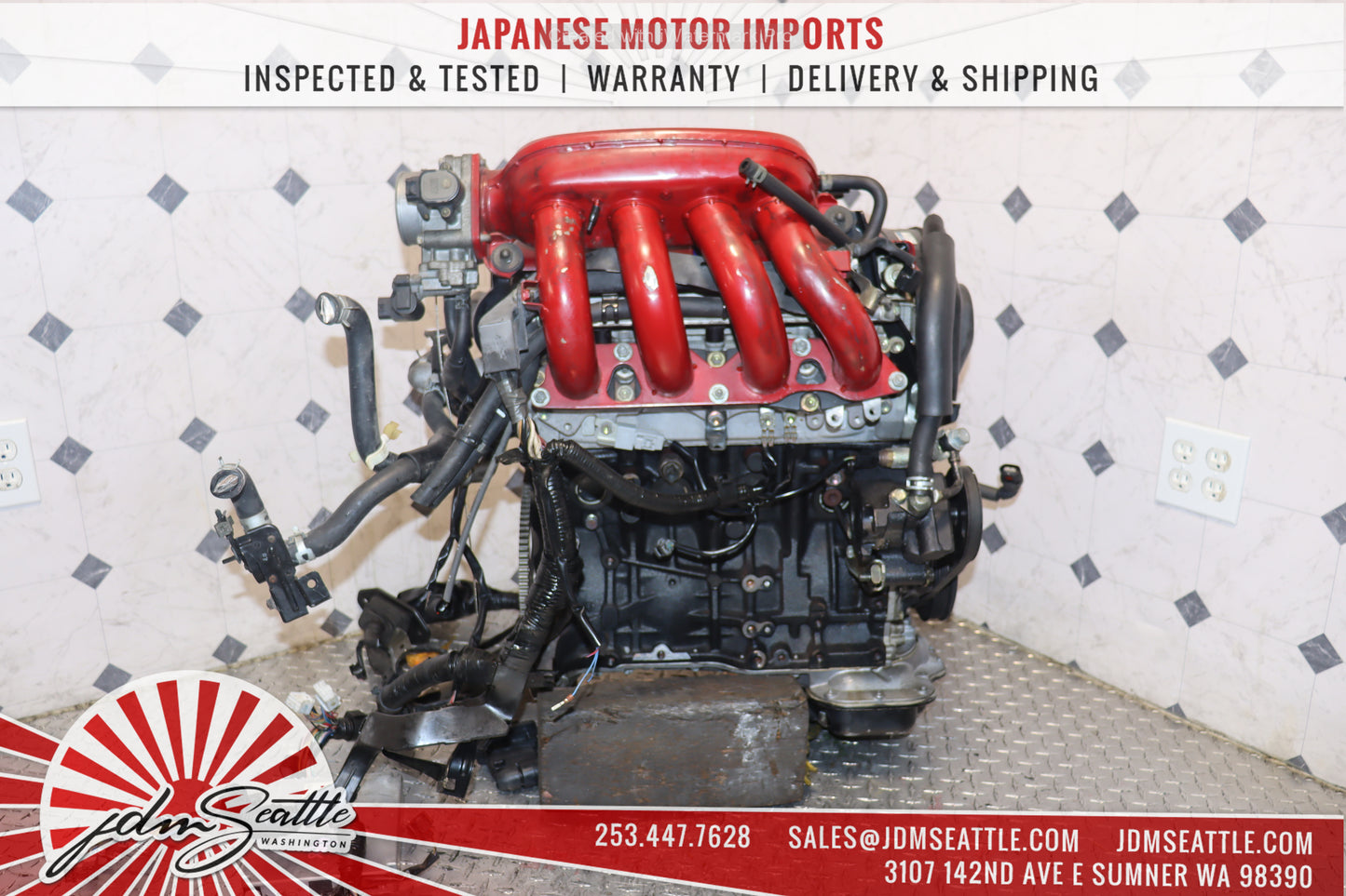 JDM 3SGE MOTOR TOYOTA CELICA SS-III ST202 BEAMS 2.0L VVTI RED TOP ENGINE