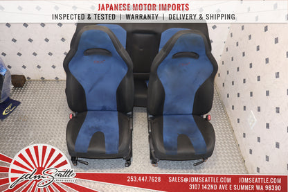 JDM 2002 - 2007 SUBARU IMPREZA WRX STI GDB COMPLETE BLUE FRONT AND REAR SEATS