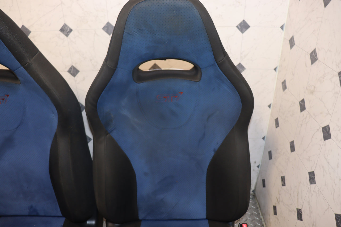2002-2007 Subaru Impreza WRX STI GDB JDM Factory Blue Interior Front & Rear Seat Set