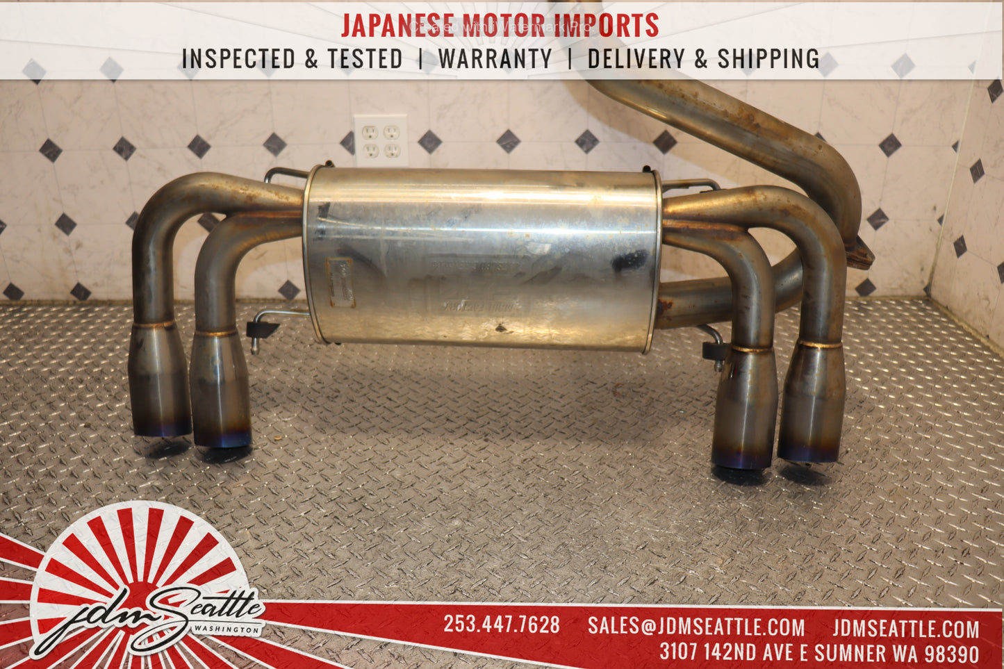 JDM 2008 - 2014 SUBARU IMPREZA WRX STI GRB HATCHBACK FUJITSUBO QUAD EXHAUST SET