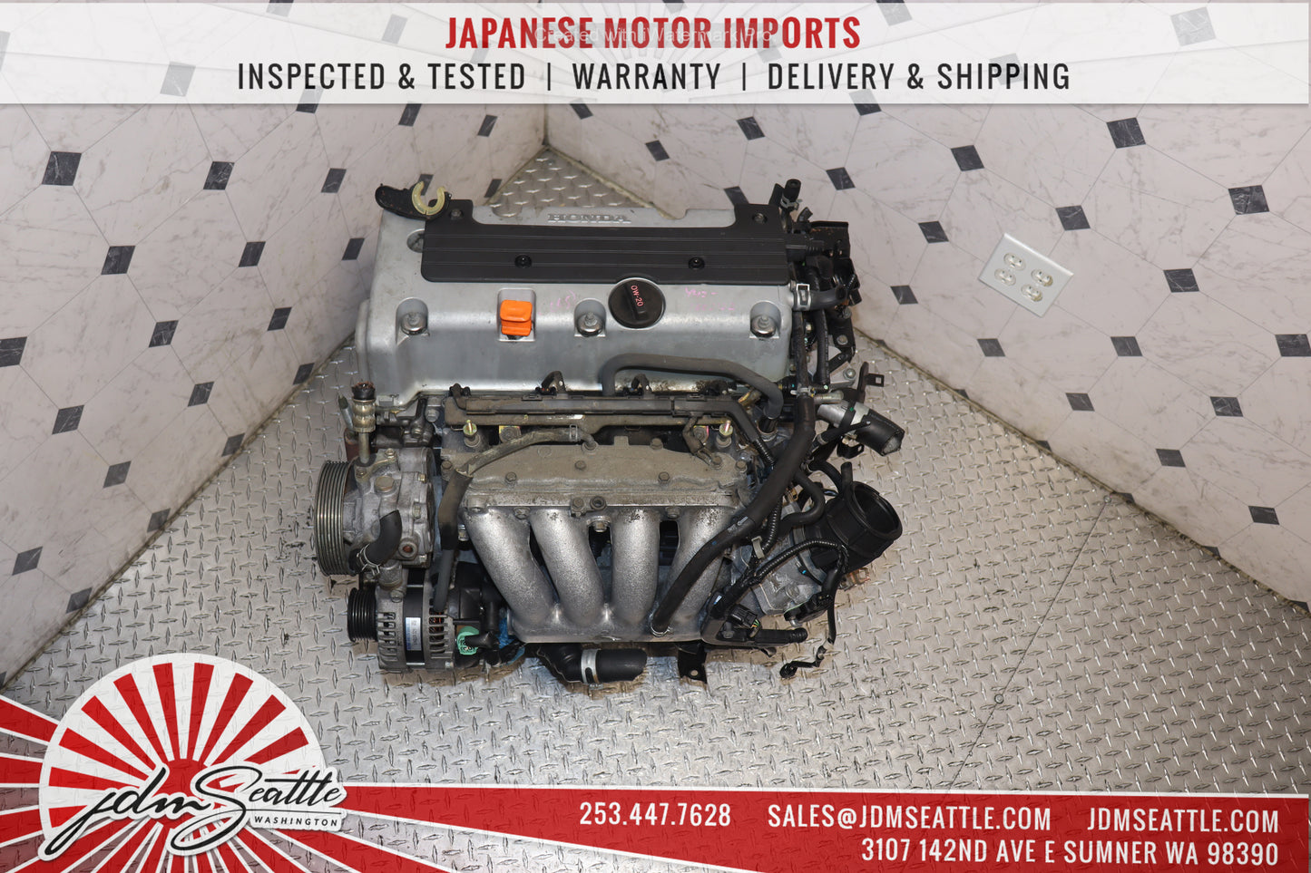 JDM K24A MOTOR 2007 2008 2009 HONDA CRV 2.4L 4CYL DOHC IVTEC ENGINE K24Z1