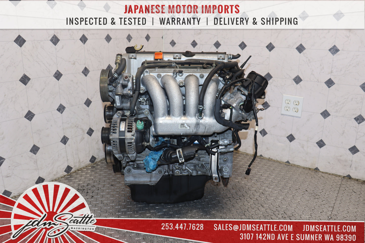 JDM K24A MOTOR 2007 2008 2009 HONDA CRV 2.4L 4CYL DOHC IVTEC ENGINE K24Z1