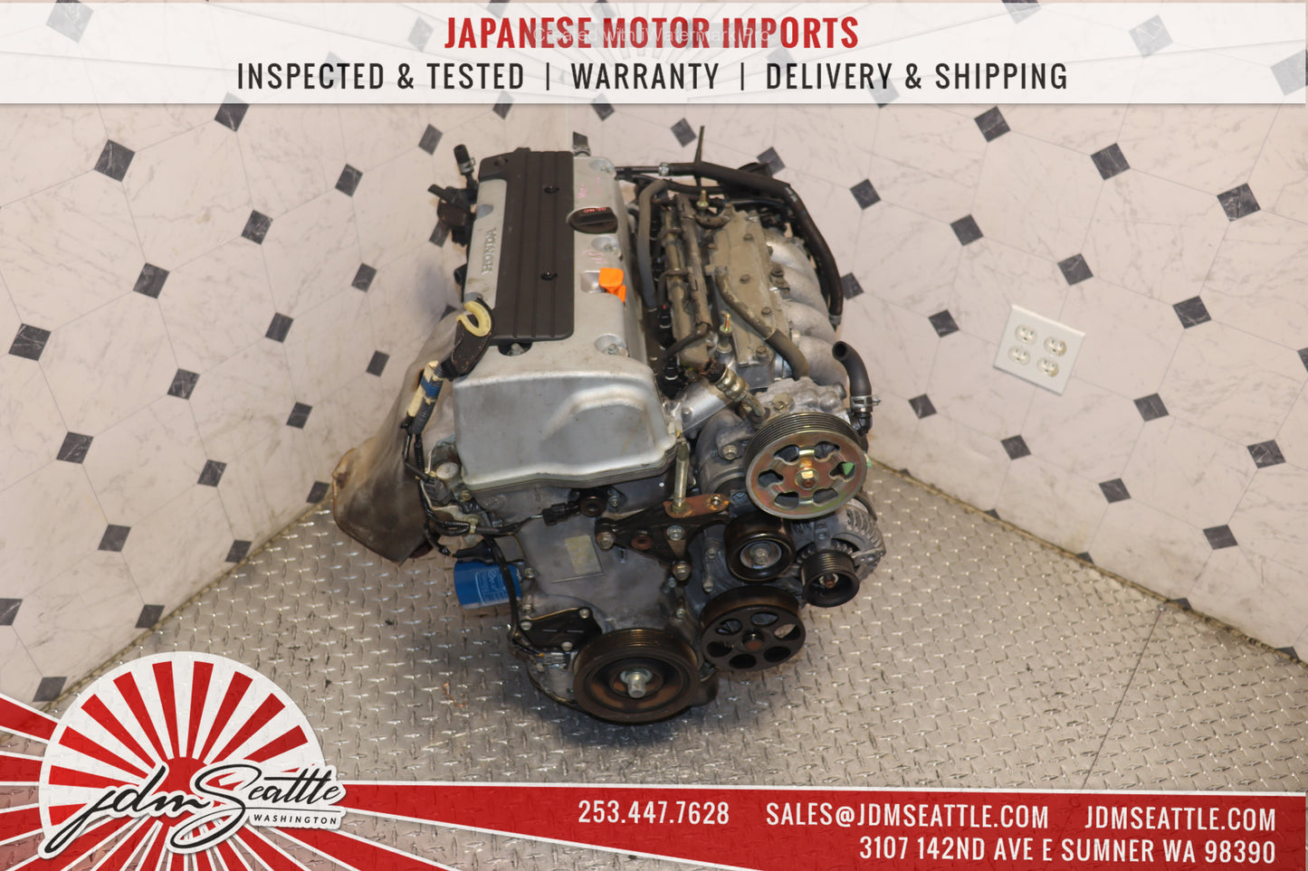 JDM K24A MOTOR 2007 2008 2009 HONDA CRV 2.4L 4CYL DOHC IVTEC ENGINE K24Z1