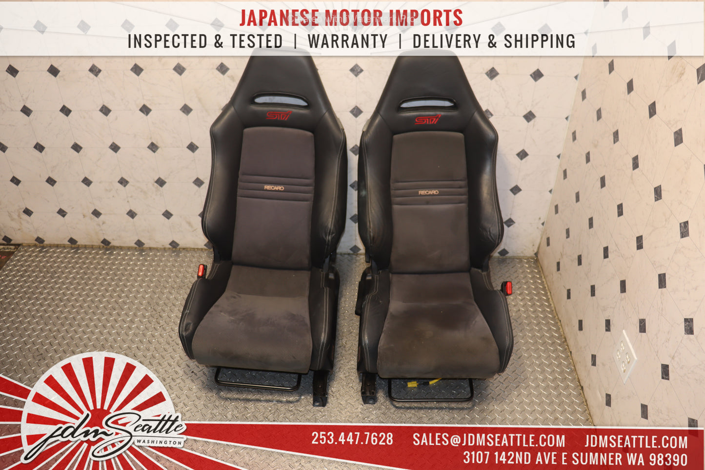 JDM 2008 - 2014 SUBARU IMPREZA WRX STI OEM FACTORY RECARO STI SEATS COMPLETE SET