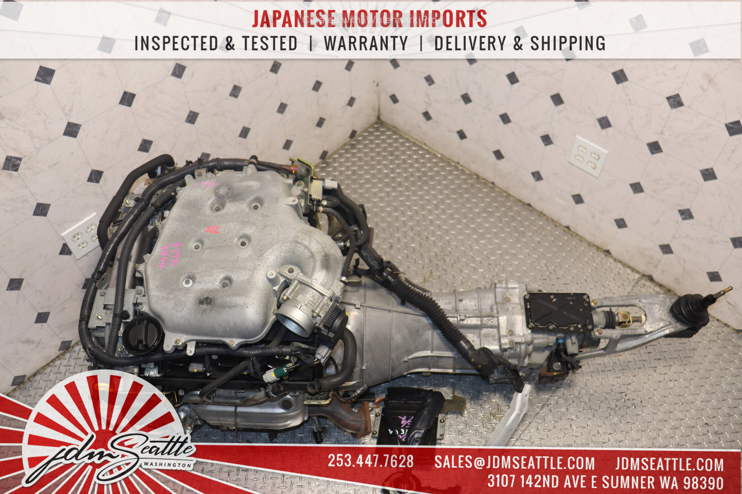 JDM VQ35DE 03 04 05 NISSAN 350Z INFINITI G35 3.5L V6 NON REVUP W/ 6 SPEED MANUAL TRANSMISSION CD07